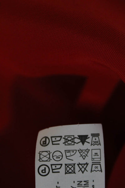 Zara Womens Slip Dress Red V Neck Sleeveless Long Size S