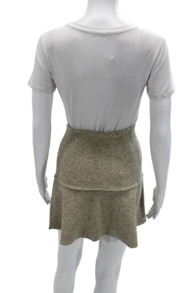 Zara Women A-Line Mini Skirt Beige Size S