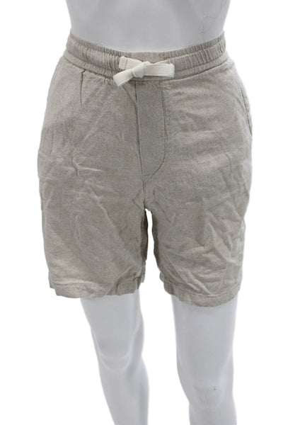 Zara Mens Chino Shorts Beige Cotton Drawstring Size L