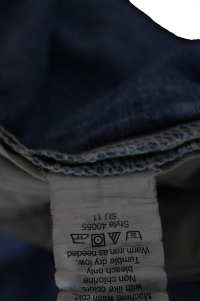J Crew Men Chino Shorts Blue 100% Cotton Button Size 34W