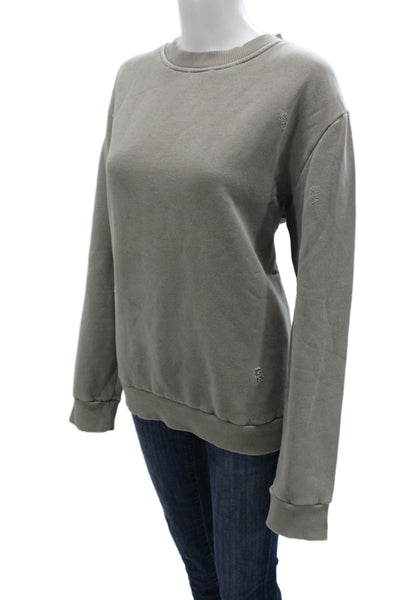 David Naman Unisex Pullover Sweatshirt Gray Crew Neck Designer Size XL