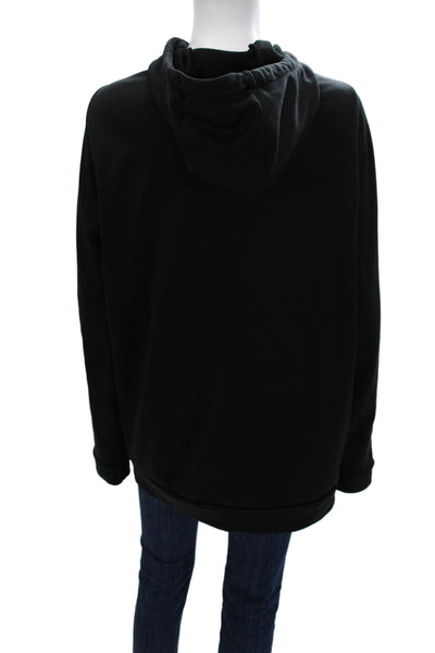 Nike Unisex Full-Zip Hoodie Black High Neck Drawstring Polyester Size L