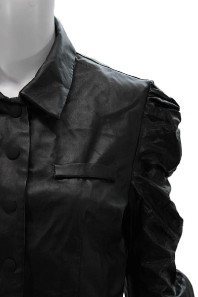 Beulah Women Bomber Jacket Gothic Black Polyester Long Sleeve Size M