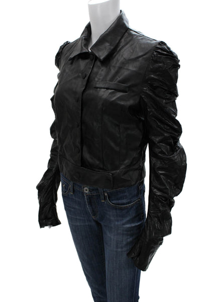 Beulah Women Bomber Jacket Gothic Black Polyester Long Sleeve Size M
