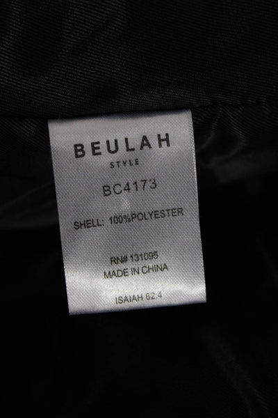 Beulah Women Bomber Jacket Gothic Black Polyester Long Sleeve Size M