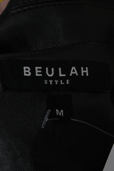 Beulah Women Bomber Jacket Gothic Black Polyester Long Sleeve Size M