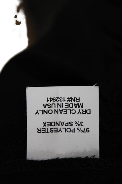 Amanda Uprichard Women Black V-Neck Sleeveless Tunic Tank 97% Polyester Size PP