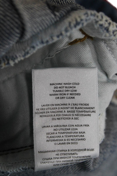 Re/Done Unisex Blue Paperbag Tapered High Rise Jeans Button Fly 28in Size 24
