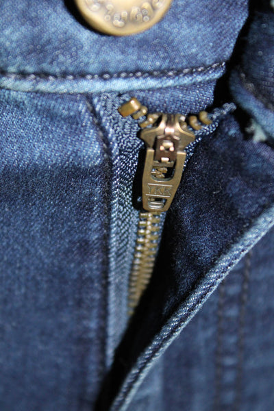 Free People Womens Flared Dark Blue High Rise Jeans Size 26