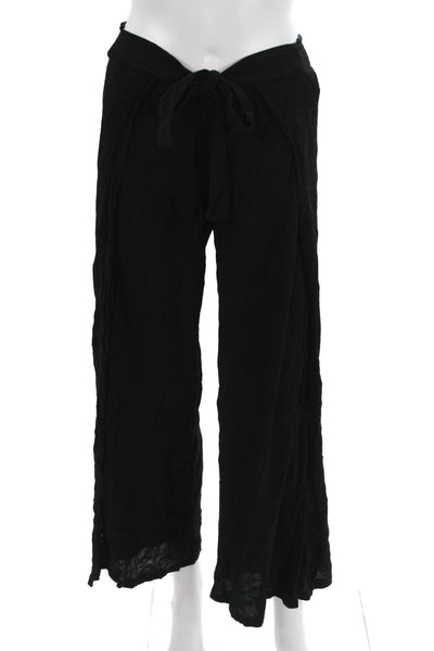 Becca Womens Black Drawstring Rayon Beach Pants Size 24