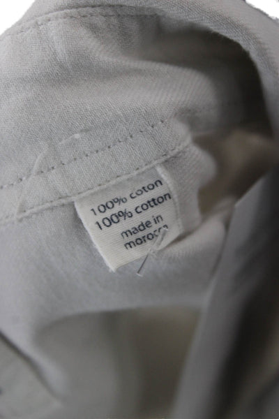 Hartford Mens Button-Down Cotton Long Sleeve White Shirt Size M