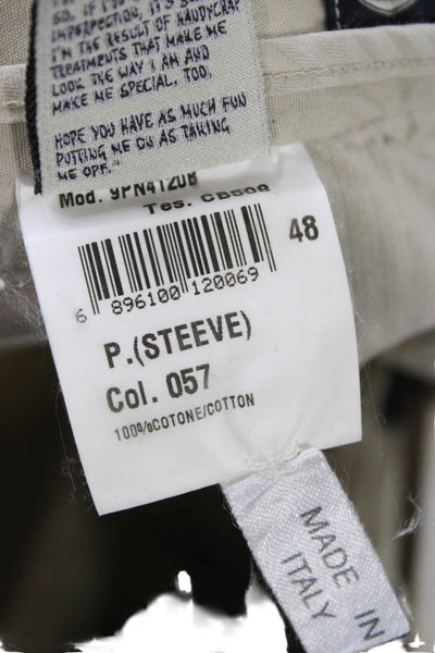 Ems Of Masons Mens Chino Khaki Pants Beige Cotton Button Size 48