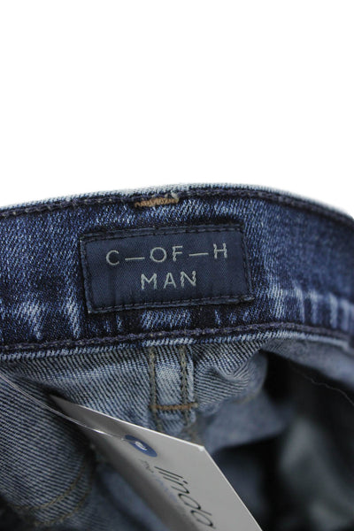 Citizens of Humanity Mens Straight Jeans Dark Blue Button 98% Cotton Size 30