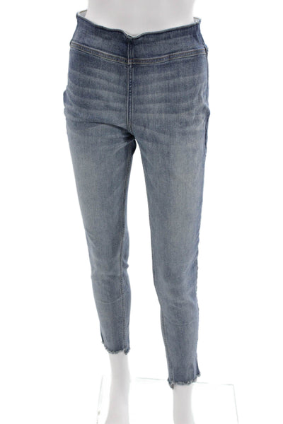 Carve Designs Women Skinny Ankle Cropped Jeans Blue Cotton Blend Size 4