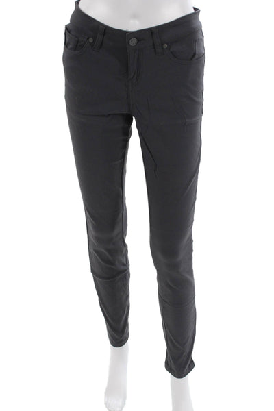 prAna Women Jegging Pants Dark Gray Nylon Elastane Size 2