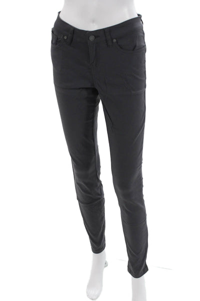 prAna Women Jegging Pants Dark Gray Nylon Elastane Size 2