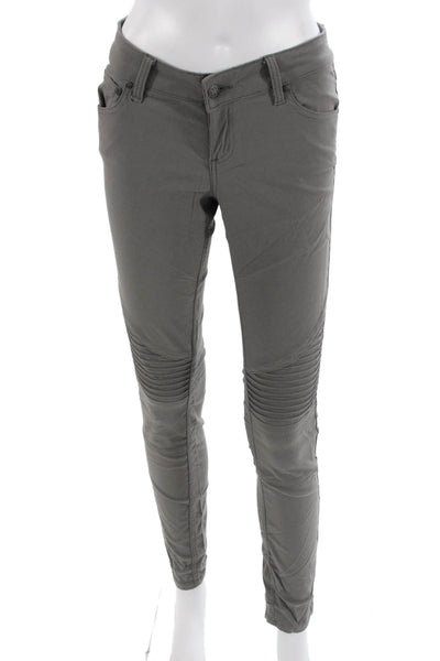 prAna Women Ankle Jegging Pants Gray Nylon Elastane Size 2
