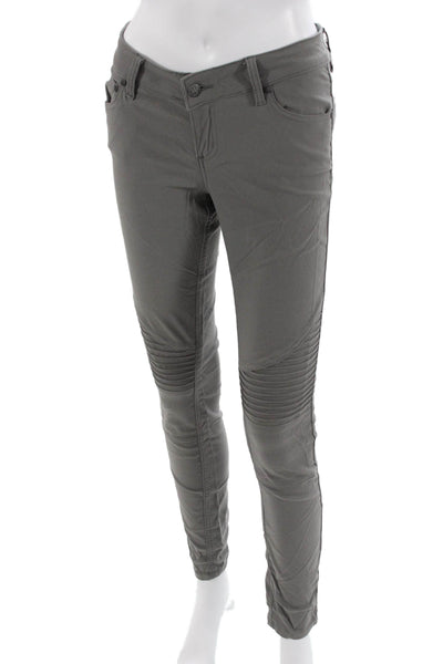 prAna Women Ankle Jegging Pants Gray Nylon Elastane Size 2