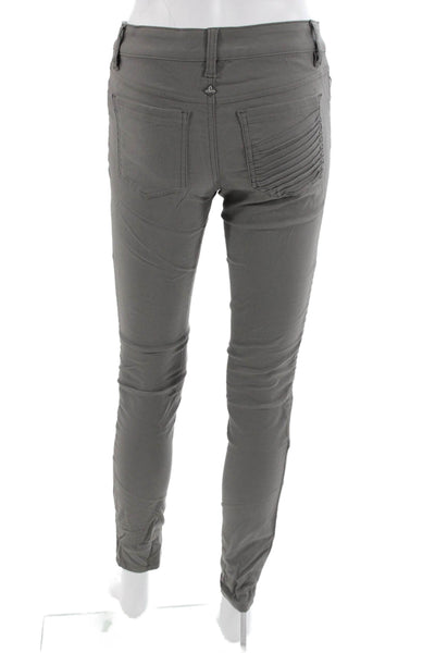 prAna Women Ankle Jegging Pants Gray Nylon Elastane Size 2
