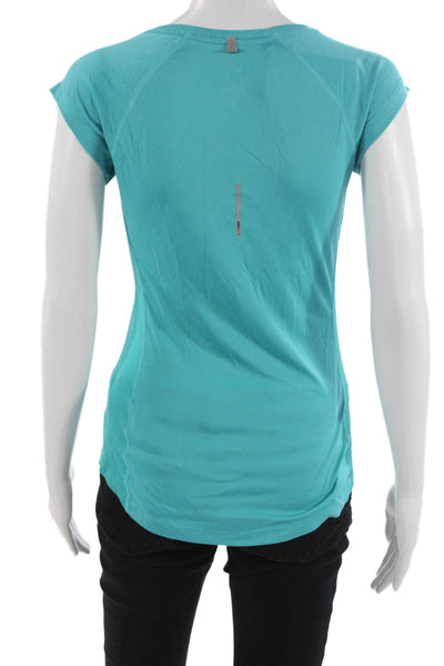 Nike Women Basic V-Neck Blue T-Shirt Short Sleeve Size XS