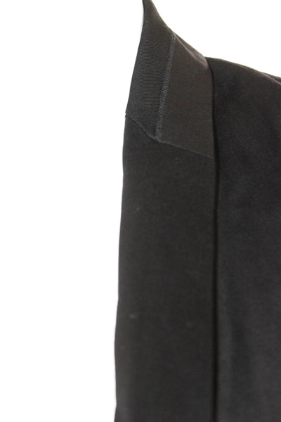 Club Monaco Womens Black Classic Blazer Long Sleeve Button Polyester Size 0