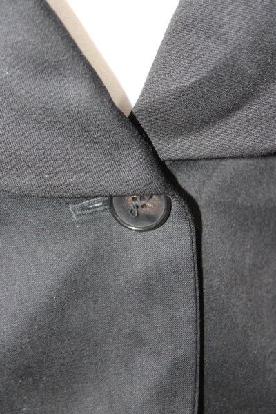 Club Monaco Womens Black Classic Blazer Long Sleeve Button Polyester Size 0