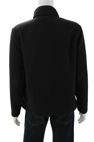 New Balance Mens Quilted Windbreaker Black Zip Polyester High Neck Size M