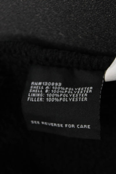 New Balance Mens Quilted Windbreaker Black Zip Polyester High Neck Size M