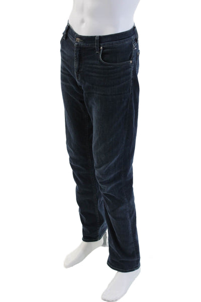 7 For All Mankind Mens Straight Dark Blue Jeans Button Fly Size 33