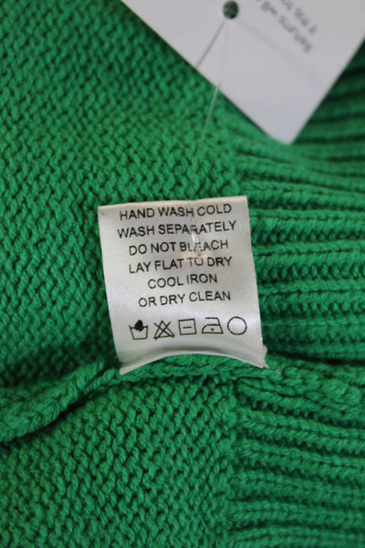 Superdown Women Cropped Basic Tank Green Crew Neck Zip Sleeveless Size S