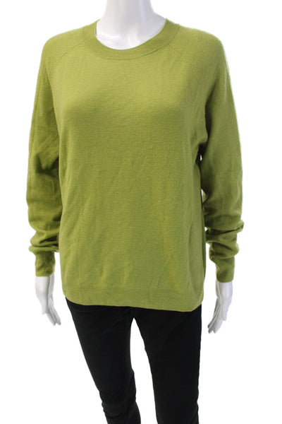 MNG Unisex Sweaters Pullover Green Wool Crew Neck Long Sleeve Size L