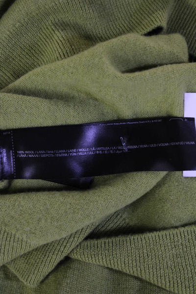 MNG Unisex Sweaters Pullover Green Wool Crew Neck Long Sleeve Size L