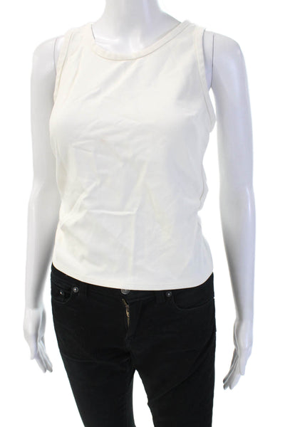 Rachel Comey Womens Basic White Round Neck Tank Size 4