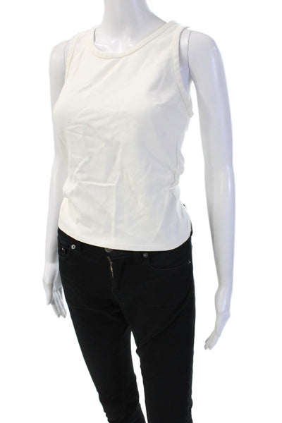 Rachel Comey Womens Basic White Round Neck Tank Size 4