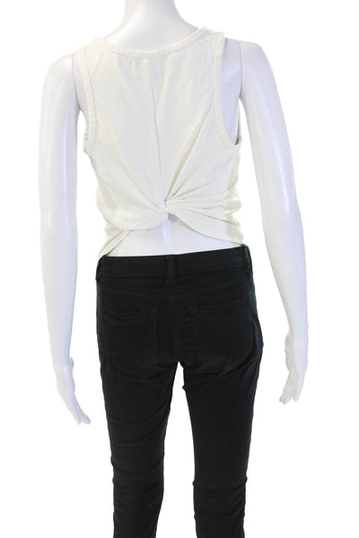 Rachel Comey Womens Basic White Round Neck Tank Size 4