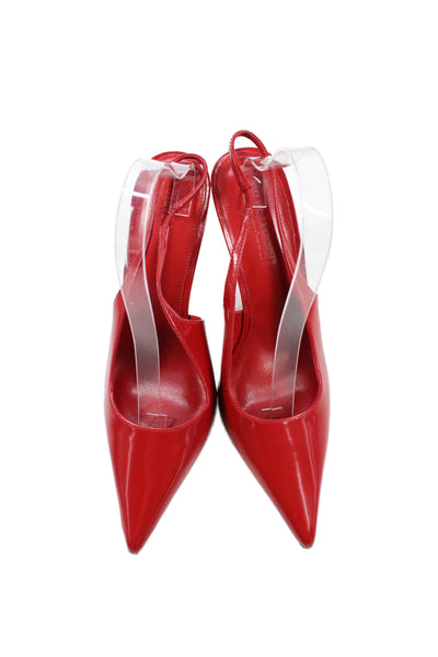 Steve Madden Womens Pointed Toe Reyes Slingbacks Pumps Red Size 9.5 Medium