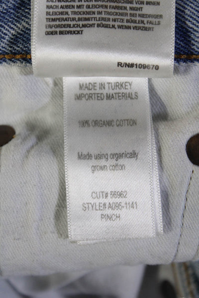Agolde Womens High Rise Cropped Ankle Jeans Light Blue Organic Cotton Size 25