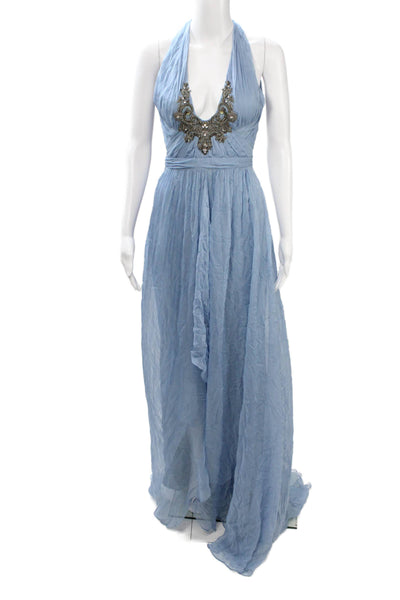 Pamela Dennis Women Silk Dark Blue Knee-Length Dress Short-Sleeve Size 4