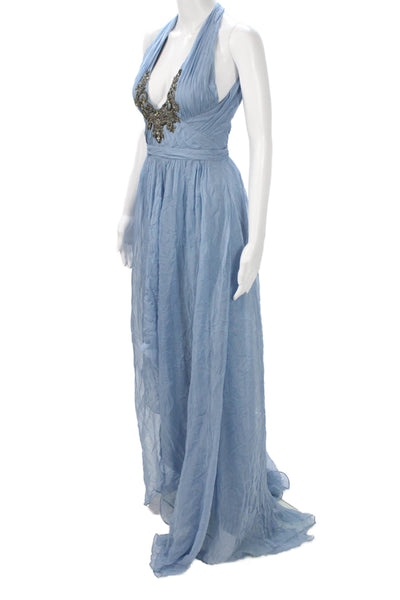 Pamela Dennis Women Silk Dark Blue Knee-Length Dress Short-Sleeve Size 4