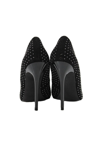 Zara Woman Womens Studded Pointed Toe Pump High Heels Black Size 7