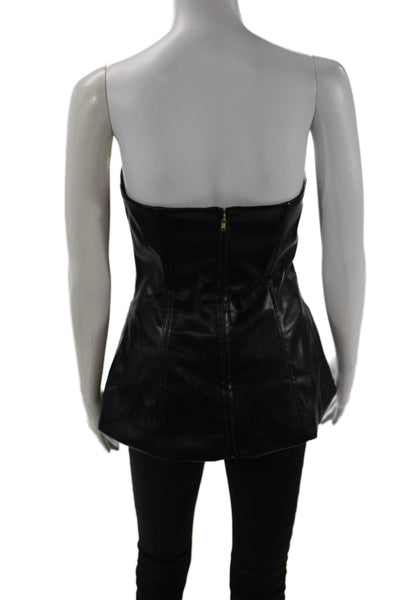 Cami NYC Women Biker Sleeveless Button-Up Top Black Size 6