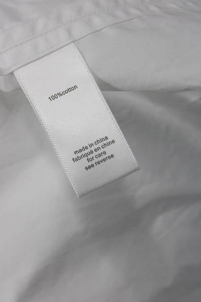 Ronny Kobo Womens White Cotton Collared Button-Up Blouse Long Sleeve Size XS