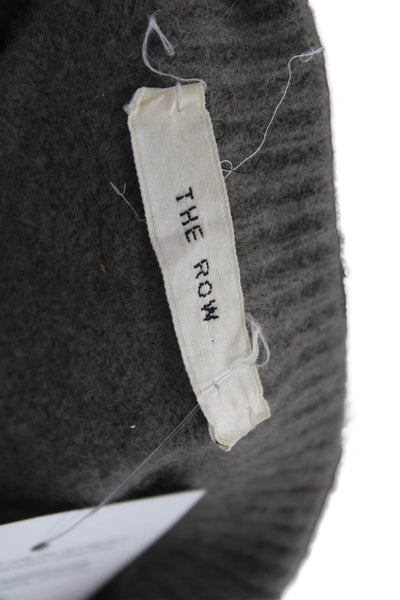 The Row Unisex Dark Gray Wool Crewneck Pullover Sweater 3/4 Sleeve Size S