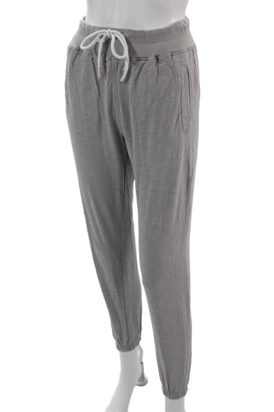 Leallo Women Jogger Sweatpants Gray Drawstring 100% Cotton Size XS