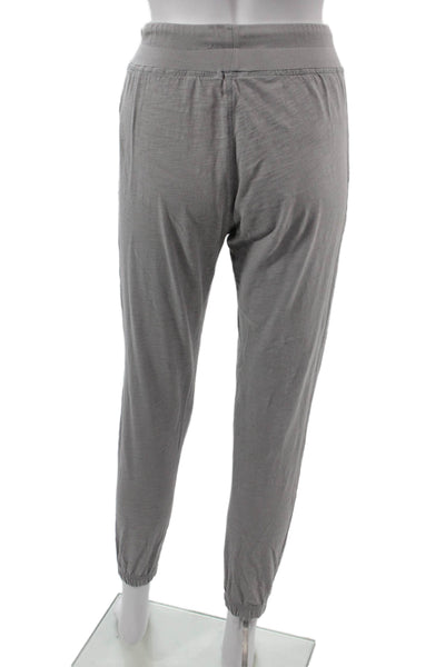 Leallo Women Jogger Sweatpants Gray Drawstring 100% Cotton Size XS
