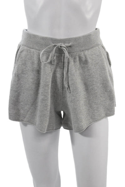 One Grey Day Unisex Sweat Shorts Gray Drawstring 60% Cotton 40% Viscose Size S