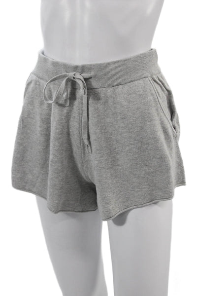 One Grey Day Unisex Sweat Shorts Gray Drawstring 60% Cotton 40% Viscose Size S