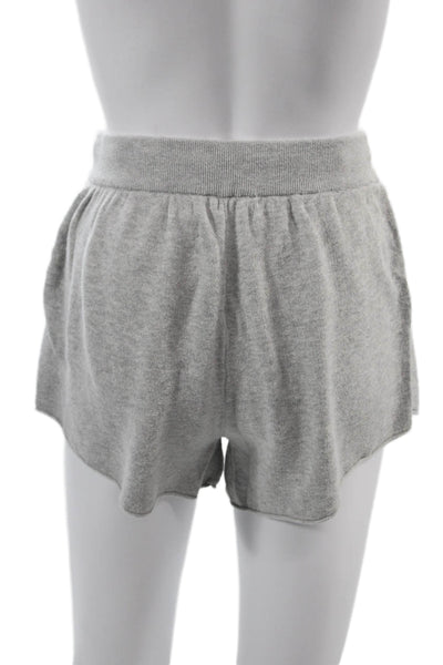 One Grey Day Unisex Sweat Shorts Gray Drawstring 60% Cotton 40% Viscose Size S