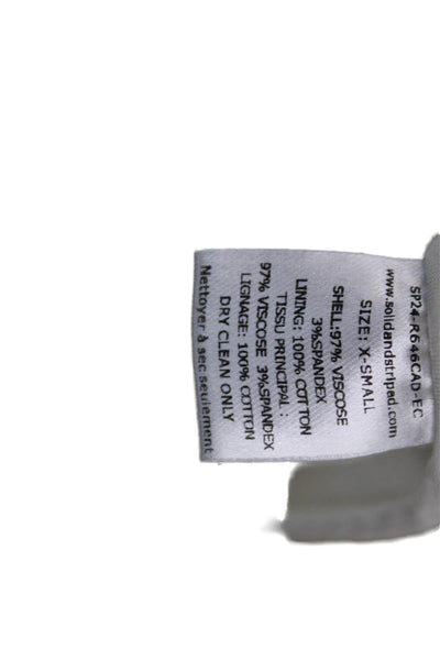 Solid & Striped Unisex Beige Drawstring Beach Shorts Size S