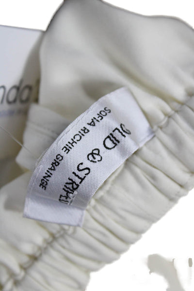 Solid & Striped Unisex Beige Drawstring Beach Shorts Size S